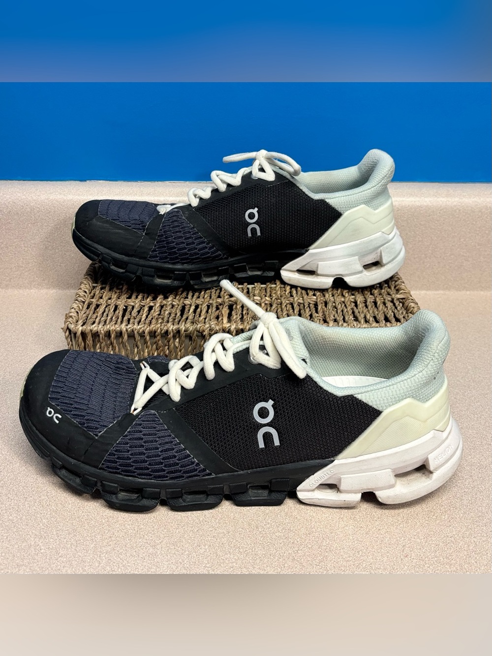 Two Pairs On Running Shoes, Women 8.5, Cloudflyer & Cloudrunner Black White Gray - Picture 5 of 16